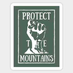 Protect the mountains Framed Magnet